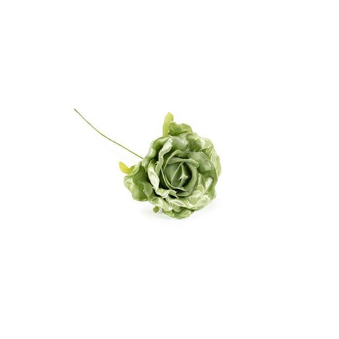ROSA TESSUTO LUCIDO H4 VERDE SALVIA